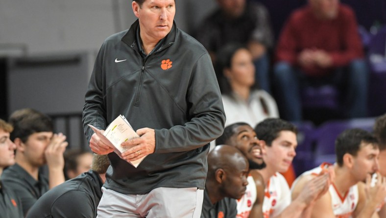 Clemson Head Coach Brad Brownell during the first half at Littlejohn Coliseum in Clemson, Tuesday, November 9, 2021.

Clemson Vs Presbyterian Mbb Home Opener