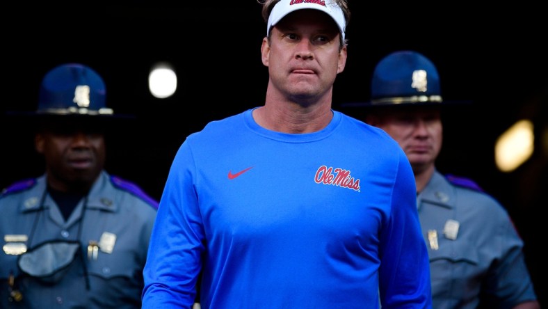 Mississippi Head Coach Lane Kiffin returns to Neyland Stadium before an SEC football game between Tennessee and Ole Miss in Knoxville, Tenn. on Saturday, Oct. 16, 2021.

Kns Tennessee Ole Miss Football