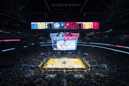 November 21, 2021; San Francisco, California, USA; General view of Chase Center during the first quarter between the Golden State Warriors and the Toronto Raptors. Mandatory Credit: Kyle Terada-USA TODAY Sports