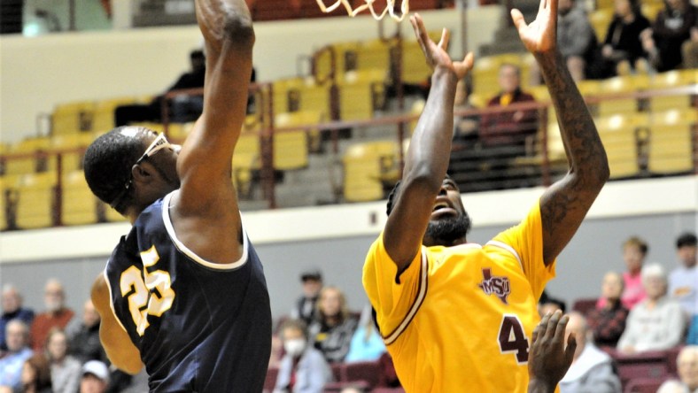 MSU's Jalin Brown reaches up for the basket against Texas A&M Commerce on Thursday, December 16, 2021 at Midwestern State University.

BKC-MSU-A&MCOMMERCE1