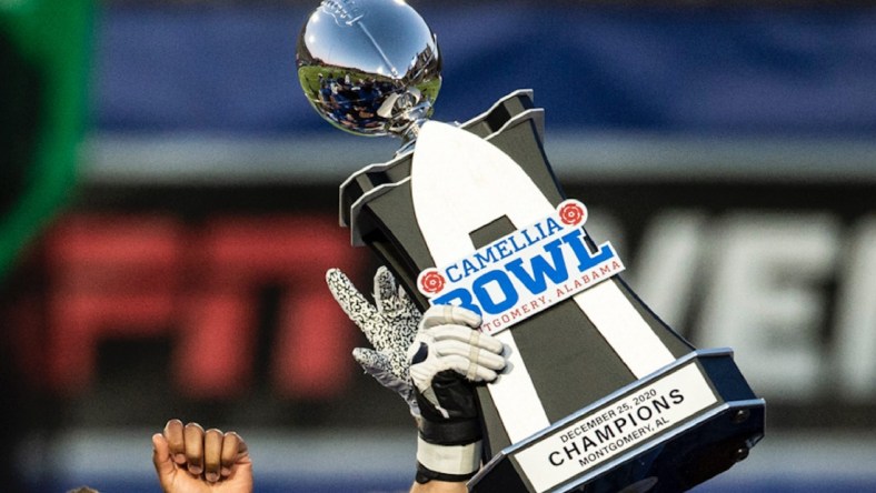 Georgia State and Ball State will battle for the Camellia Bowl championship trophy on Christmas Day in Montgomery.

Camellia Bowl Trophy