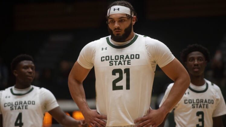 Colorado State basketball player David Roddy prepares for a free throw during his team's game against Northern Colorado on Saturday, Nov. 27, 2021, at Moby Arena in Fort Collins.Ftc 1127 Ja Csu Noco Mbball 034