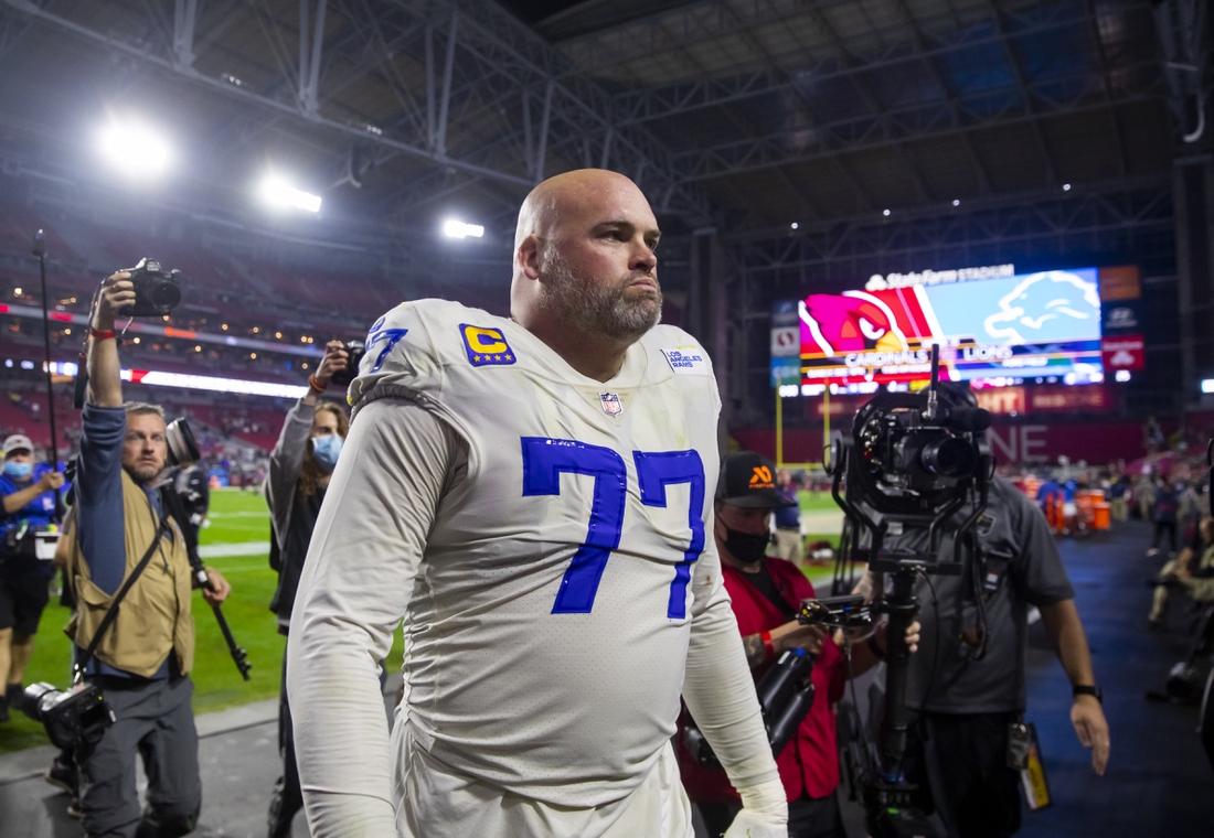 Los Angeles Rams left tackle Andrew Whitworth, safety Taylor Rapp