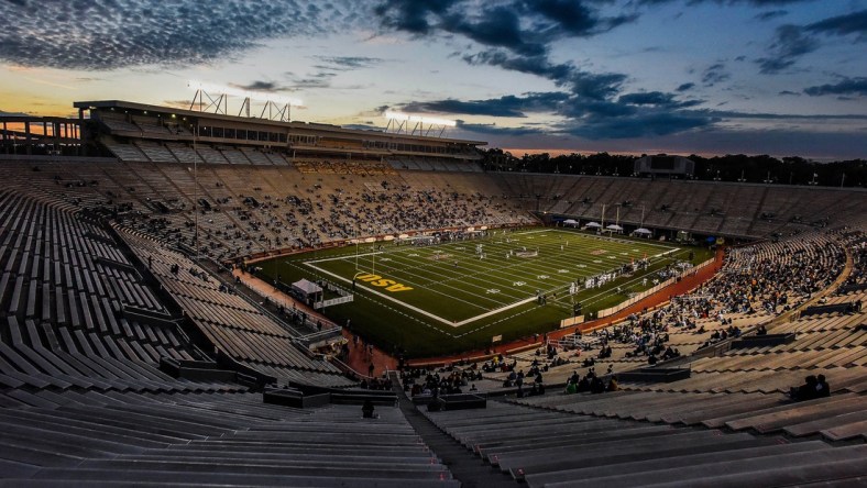 There were limited ticket sales because of the COVID-19 pandemic for the Magic City Classic at Legion Field in Birmingham, Ala., on Saturday April 17, 2021.

Magic06