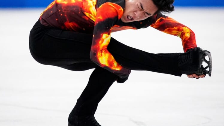 Nathan Chen competes in the championship men   s free skate during the U.S. Figure Skating Championships at Bridgestone Arena in Nashville, Tenn., Sunday, Jan. 9, 2022.Figureskating 010922 An 019