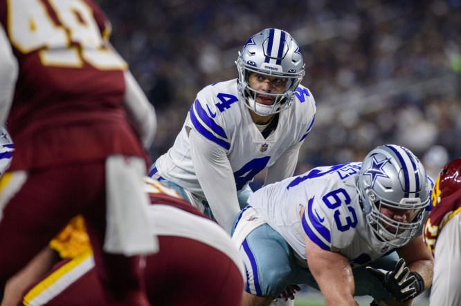 Dallas Cowboys quarterback Dak Prescott (4) in action during the