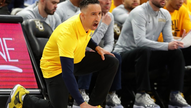 Marquette head coach Shaka Smart is shown during the first half of their game against Xavier Sunday, January 23, 2022 at Fiserv Forum in Milwaukee, Wis.MARK HOFFMAN/MILWAUKEE JOURNAL SENTINEL

Mumen24 8