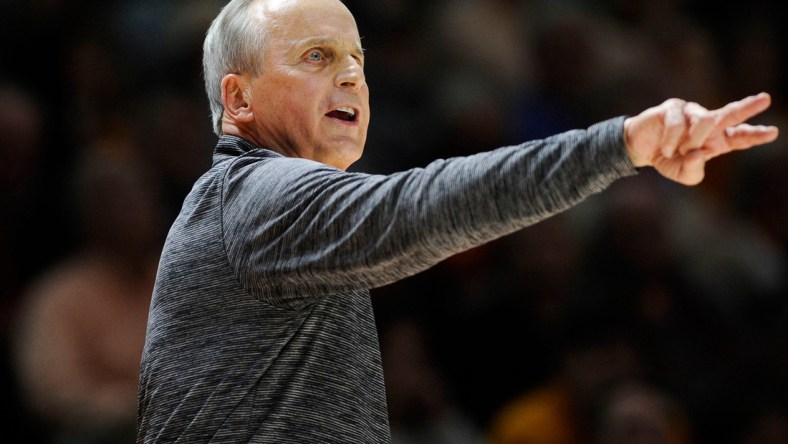 Tennessee Head Coach Rick Barnes calls during a game at Thompson-Boling Arena in Knoxville, Tenn. on Wednesday, Jan. 26, 2022.

Kns Tennessee Florida Basketball