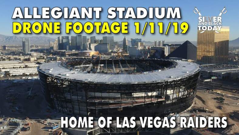 allegiant stadium las vegas raiders nfl drone