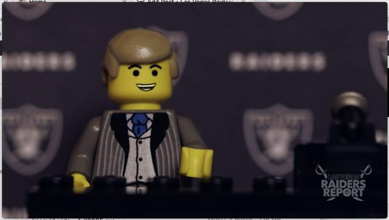 Jon Gruden Las Vegas Raiders Report Lego Bricksports