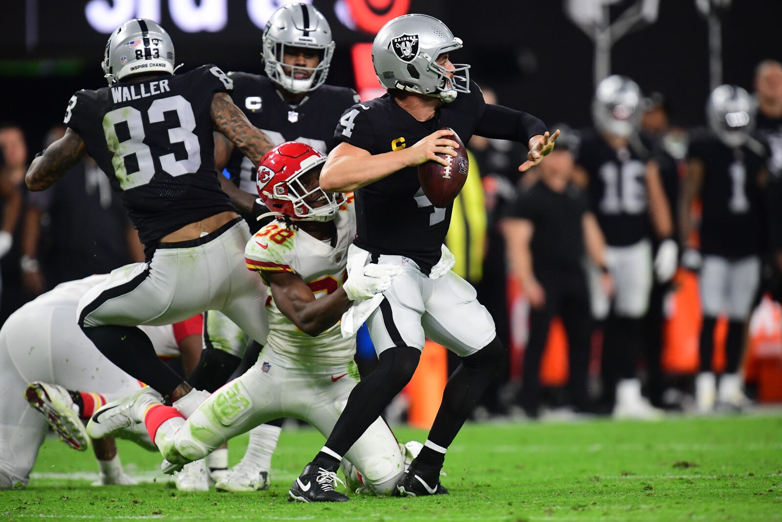 Turnovers and penalties hurt Las Vegas Raiders in 41-14 SNF home loss