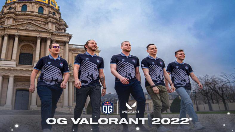 OG's 2022 Valorant roster includes Benjamin "uNKOE" Chevasson, Theo "OniBy" Tarlier, Joey "fxy0" Schlosser, Mathieu "LaAw" Plantin, Elian "MateliaN" Romagnoli and coach Julien “daemoN” Ducros.