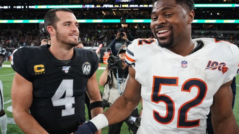 2021 Raiders Schedule Chicago Bears Khalil Mack Derek Carr