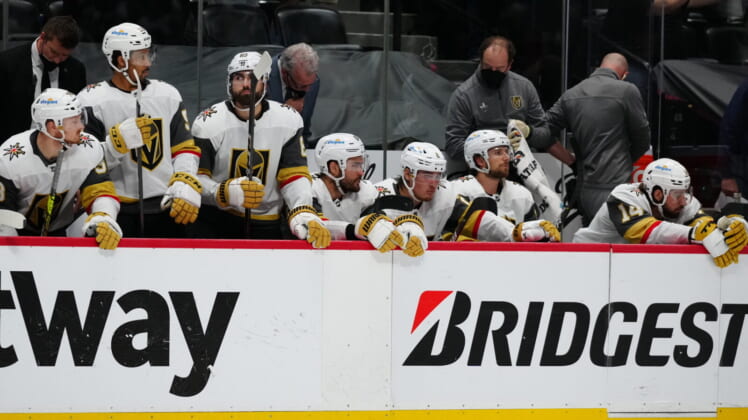 Vegas Golden Knights lose game 2 in ot