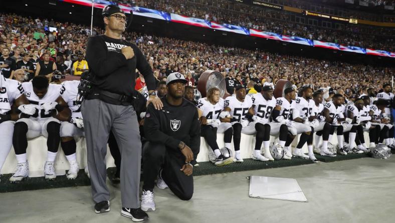 Las Vegas Raiders Report protest national anthem