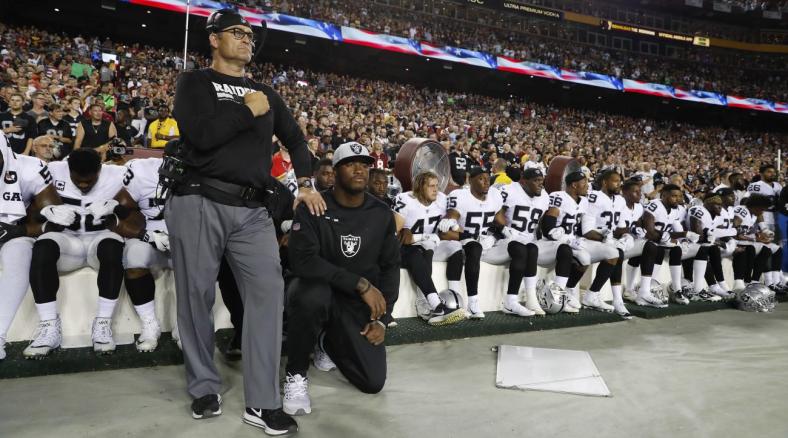 Las Vegas Raiders Report protest national anthem