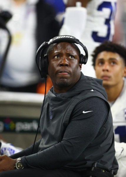 Jan 5, 2019; Houston, TX, USA; Indianapolis Colts defensive backs/safties coach Alan Williams against the Houston Texans during the AFC Wild Card at NRG Stadium. Mandatory Credit: Mark J. Rebilas-USA TODAY Sports