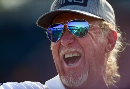 Miguel Angel Jimenez smiles after winning the Sanford International on Sunday, September 13, at the Minnehaha Country Club in Sioux Falls.

Sanford Intl Day 3 024