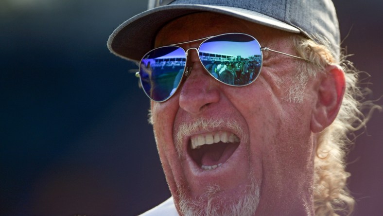 Miguel Angel Jimenez smiles after winning the Sanford International on Sunday, September 13, at the Minnehaha Country Club in Sioux Falls.

Sanford Intl Day 3 024