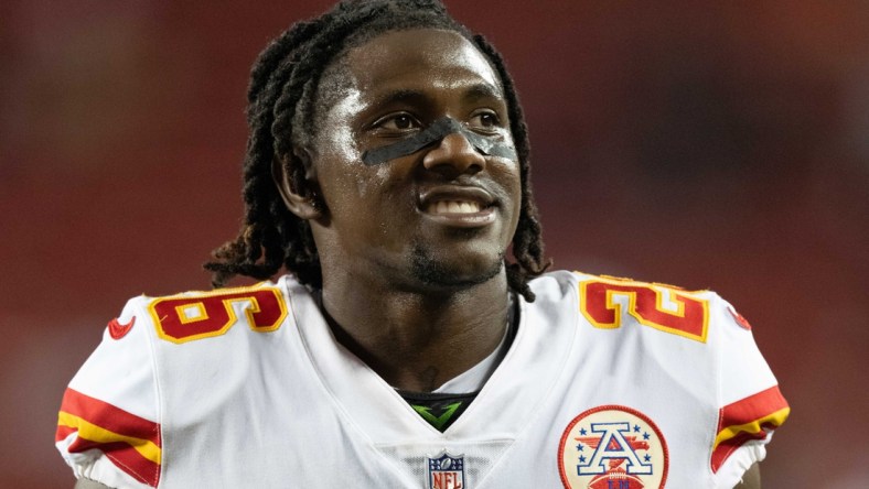 August 14, 2021; Santa Clara, California, USA; Kansas City Chiefs defensive back Chris Lammons (26) after the game against the San Francisco 49ers at Levi's Stadium. Mandatory Credit: Kyle Terada-USA TODAY Sports