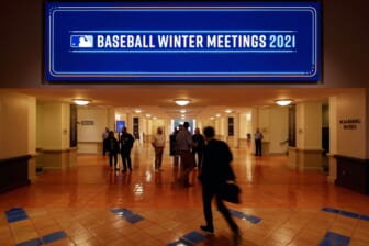 Dec 6, 2021; Orlando, FL, USA;  Minor league baseball conducted scaled down 2021 winter meetings at Walt Disney World Swan and Dolphin Resort. Mandatory Credit: Nathan Ray Seebeck-USA TODAY Sports