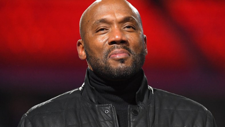 Dec 6, 2021; Orchard Park, New York, USA; ESPN analyst Louis Riddick prior to the game between the New England Patriots and the Buffalo Bills at Highmark Stadium. Mandatory Credit: Rich Barnes-USA TODAY Sports