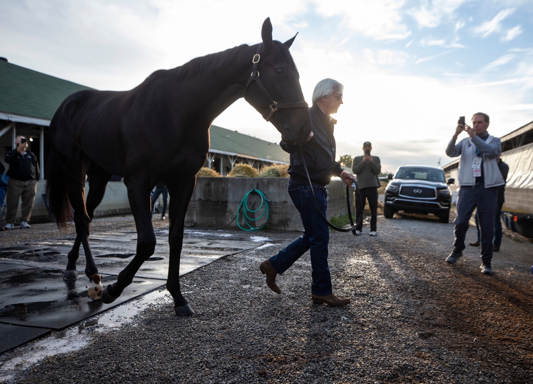 Bob Baffert shown with Medina Spirit following the Kentucky Derby in May.

Xxx Img Day After Kentucky D 1 1 5juvhcfq Jpg