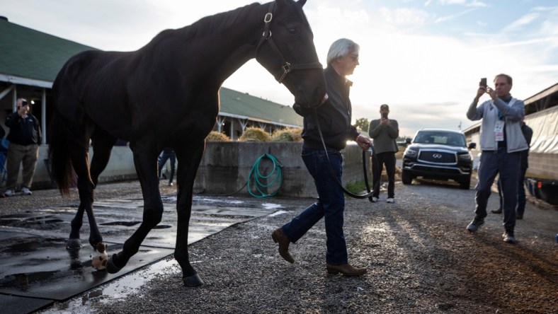 Bob Baffert shown with Medina Spirit following the Kentucky Derby in May.

Xxx Img Day After Kentucky D 1 1 5juvhcfq Jpg