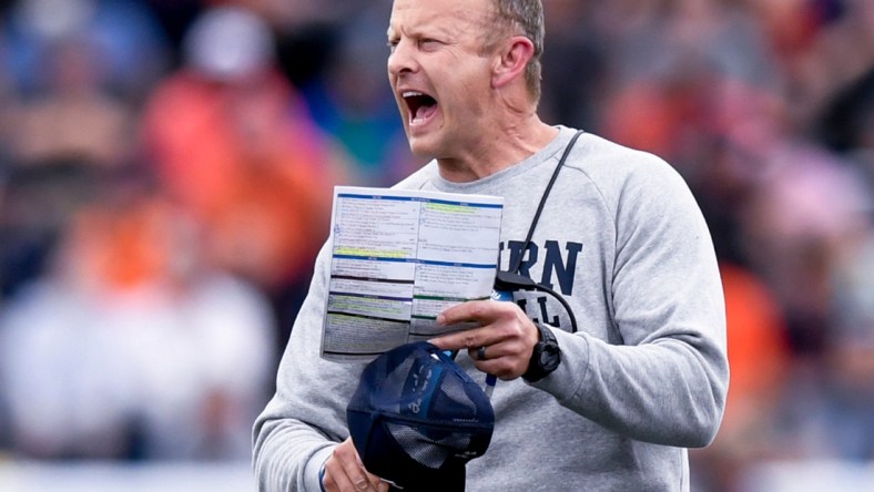 Auburn Tigers head coach Bryan Harsin coaches against Houston during the Birmingham Bowl at Protective Stadium in Birmingham, Ala., on Tuesday December 28, 2021.

Bham46