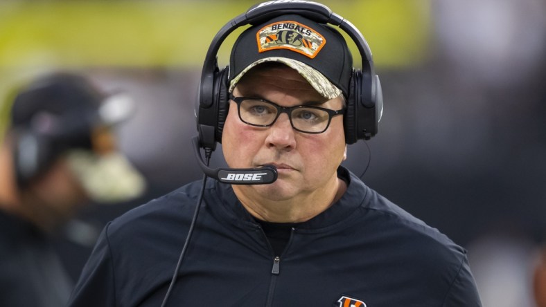 Nov 21, 2021; Paradise, Nevada, USA; Cincinnati Bengals linebackers coach Al Golden against the Las Vegas Raiders at Allegiant Stadium. Mandatory Credit: Mark J. Rebilas-USA TODAY Sports