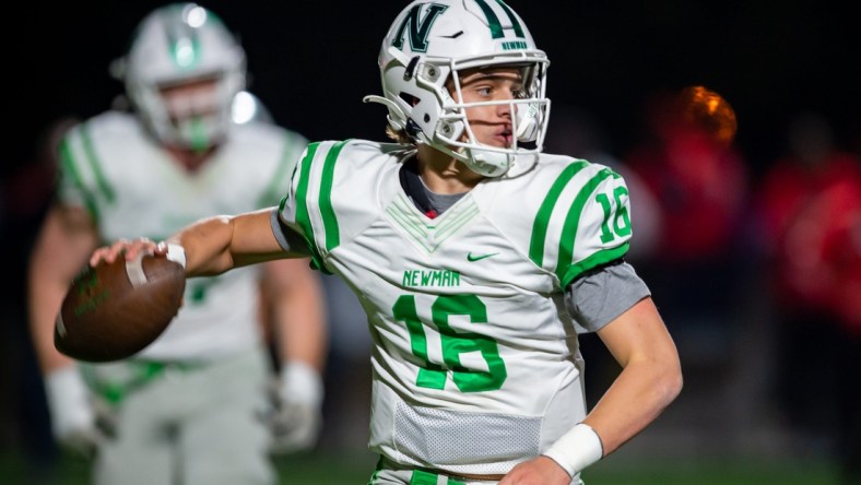 Quarterback Arch Manning 16 throws a pass as Newman takes on Lafayette Christian Academy in the LHSAA Div III semi finals.  Wednesday, Nov. 24, 2021.

Arch Manning Lca Vs Newman Football 5185