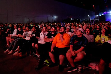 Jul 21, 2019; Miami Beach, FL, USA; Fans react during the gameplay between Reciprocity and GEN.G during the Call of Duty League Finals e-sports event at Miami Beach Convention Center. Mandatory Credit: Jasen Vinlove-USA TODAY Sports