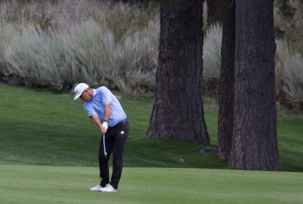 Cameron Beckman hits a chip shot during the Barracuda Championship PGA golf tournament at Montr  ux Golf and Country Club in Reno, Nevada on Friday, July 26, 2019.

Barracuda Golf Friday 060

Cameron Beckman hits a chip shot during the Barracuda Championship PGA golf tournament at Montreux Golf and Country Club in Reno, Nevada on Friday, July 26, 2019.