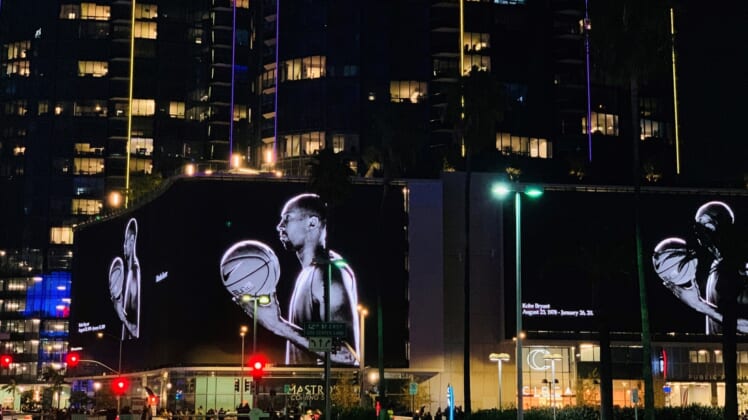 The Kobe Bryant ad by Nike outside of Staples Center in downtown Los Angeles.Kobe4