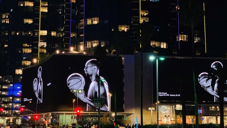 The Kobe Bryant ad by Nike outside of Staples Center in downtown Los Angeles.

Kobe4