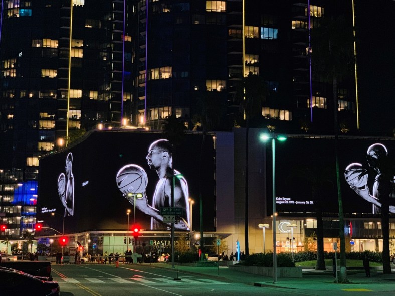 The Kobe Bryant ad by Nike outside of Staples Center in downtown Los Angeles.

Kobe4