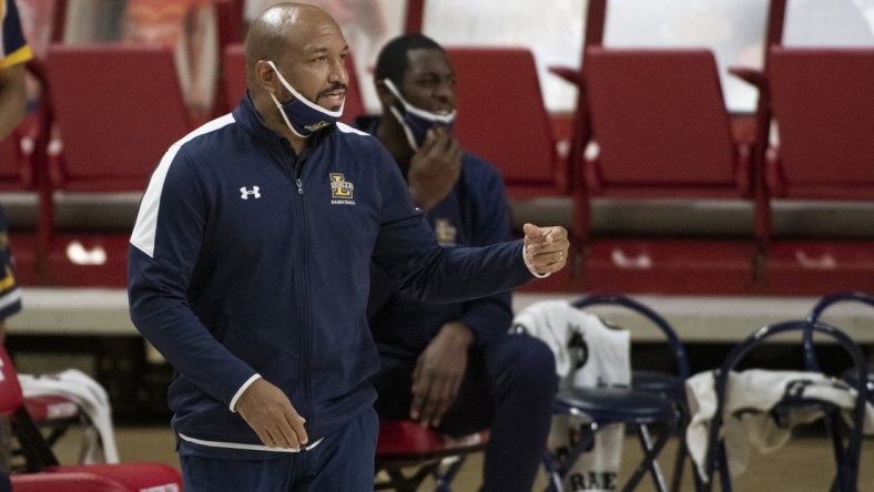 Dec 22, 2020; College Park, Maryland, USA;  La Salle Explorers head coach Ashley Howard  during the second half against the Maryland Terrapins at Xfinity Center. Mandatory Credit: Tommy Gilligan-USA TODAY Sports