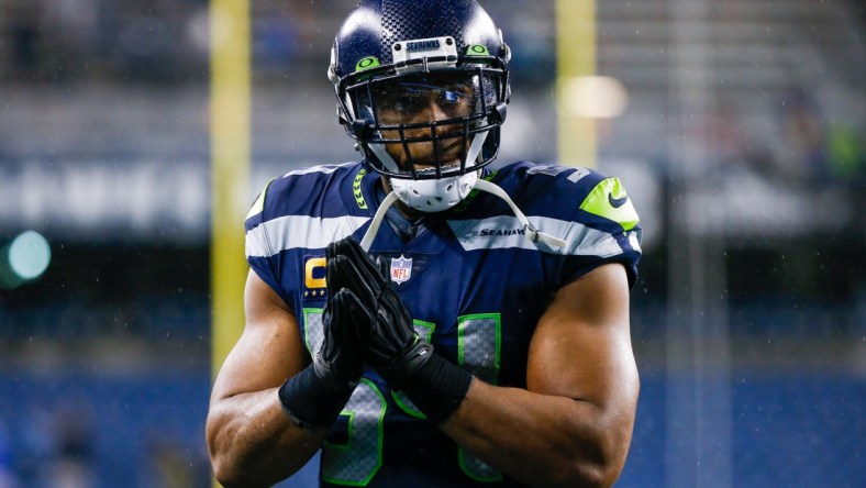 Oct 25, 2021; Seattle, Washington, USA; Seattle Seahawks middle linebacker Bobby Wagner (54) walks to the locker room following a 13-10 loss against the New Orleans Saints at Lumen Field. Mandatory Credit: Joe Nicholson-USA TODAY Sports