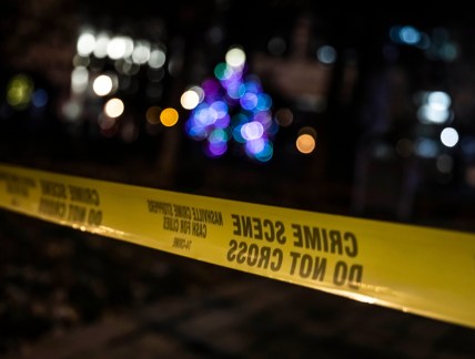 Crime scene tape.

Night After Explosion 03