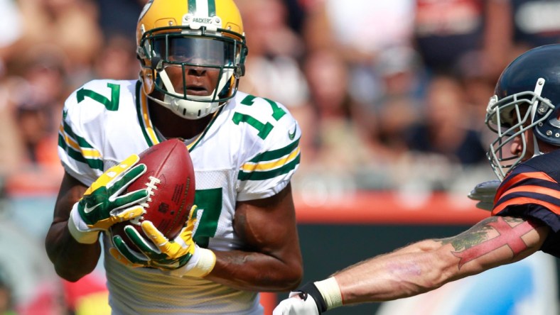 Green Bay Packers wide receiver Davante Adams (17) hauls in a touchdown pass that was call back due to a holding penalty  during the 3rd quarter of their 38-17 win Sunday, September 28, 2014 at Soldier Field in Chicago.

Mjs Packers29 10097 De Sisti Sisti