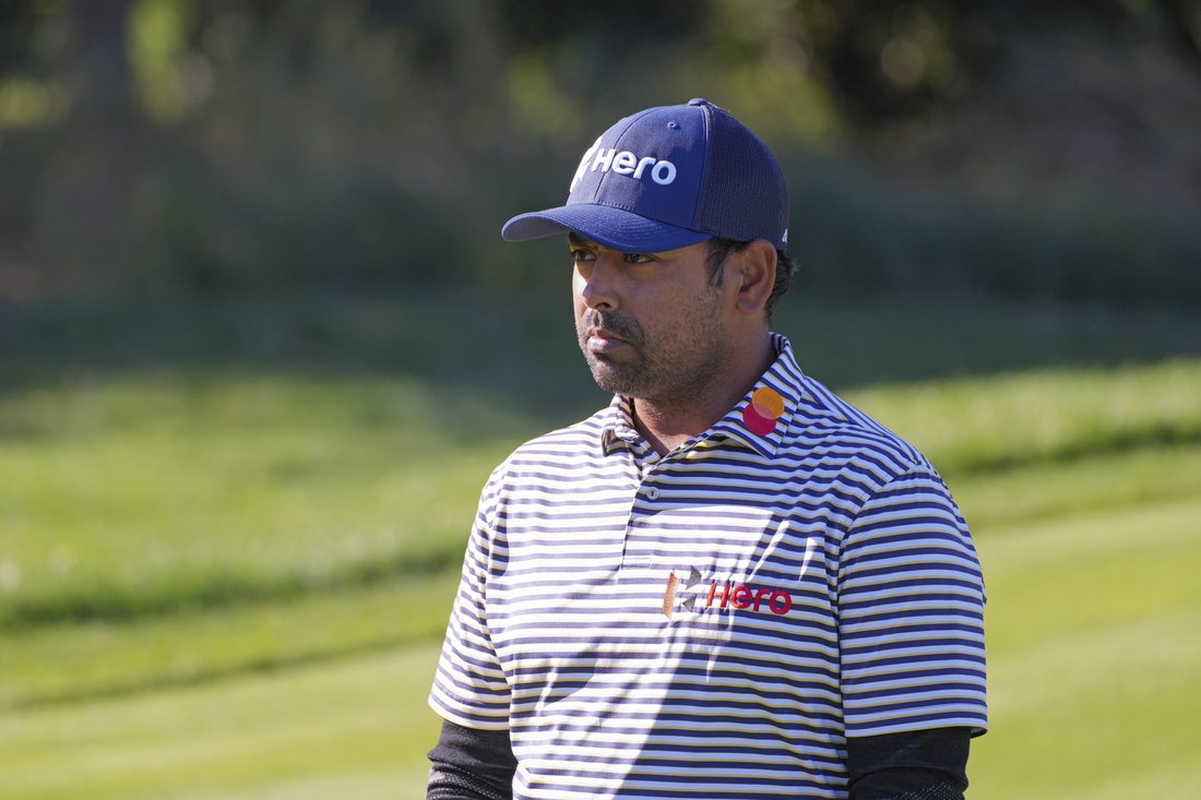 Mar 13, 2022; Ponte Vedra Beach, Florida, USA; Anirban Lahiri walks to the green during the third round of THE PLAYERS Championship golf tournament. Mandatory Credit: David Yeazell-USA TODAY Sports