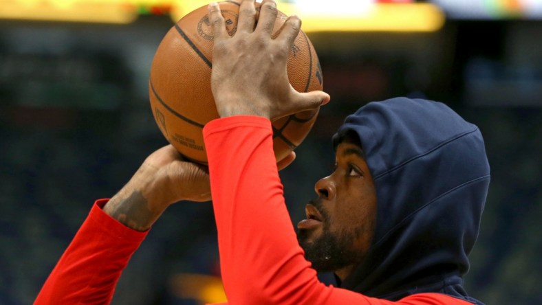 Mar 15, 2022; New Orleans, Louisiana, USA; New Orleans Pelicans forward Brandon Ingram, warms up before their game against the Phoenix Suns at the Smoothie King Center. Mandatory Credit: Chuck Cook-USA TODAY Sports