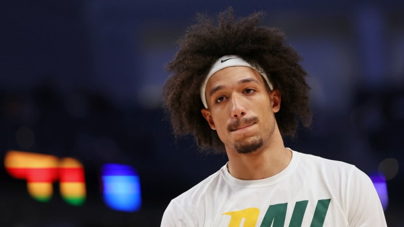 Mar 17, 2022; Fort Worth, TX, USA; Baylor Bears guard Kendall Brown (2) looks on during warmups before the game against the Norfolk State Spartans during the first round of the 2022 NCAA Tournament at Dickies Arena. Mandatory Credit: Kevin Jairaj-USA TODAY Sports