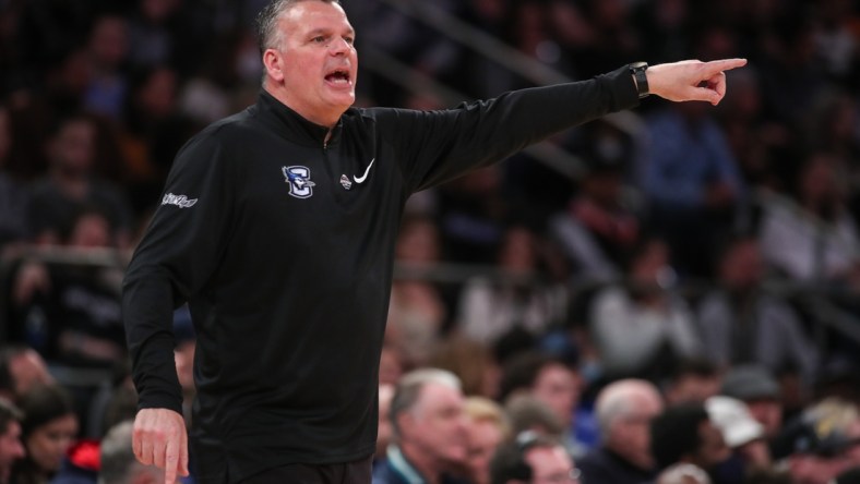 Mar 12, 2022; New York, NY, USA;  Creighton Bluejays head coach Greg McDermott at the Big East Tournament at Madison Square Garden. Mandatory Credit: Wendell Cruz-USA TODAY Sports