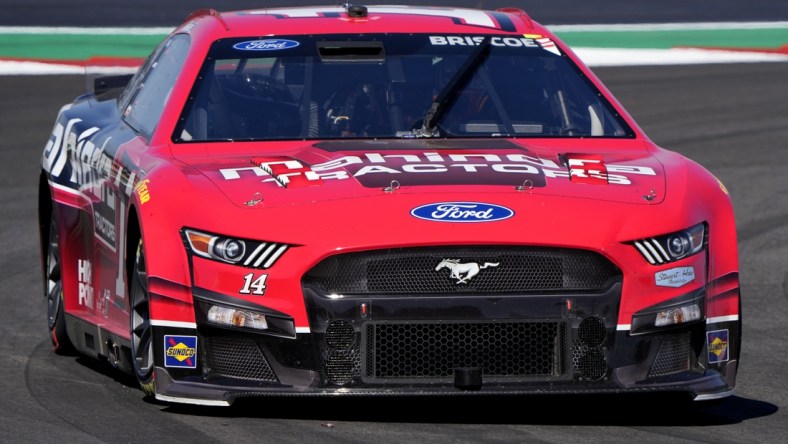 Mar 27, 2022; Austin, Texas, USA; NASCAR Cup Series driver Chase Briscoe (14) during the EchoPark Automotive Texas Grand Prix at Circuit of the Americas. Mandatory Credit: Mike Dinovo-USA TODAY Sports