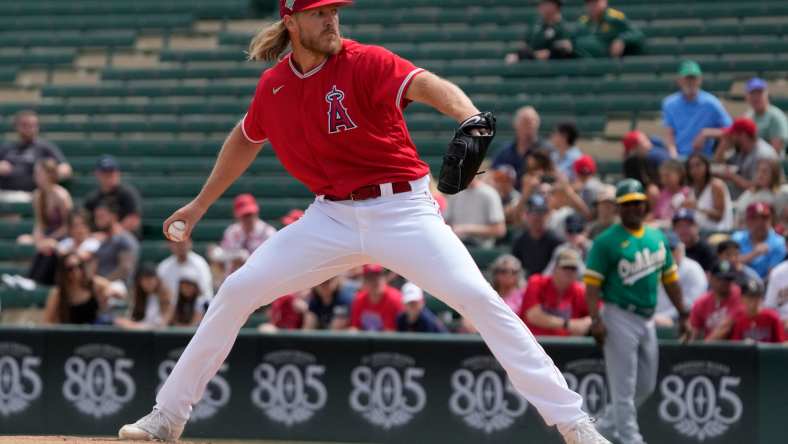 MLB: Spring Training-Oakland Athletics at Los Angeles Angels