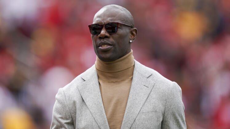 September 22, 2019; Santa Clara, CA, USA; San Francisco 49ers former player Terrell Owens before the game against the Pittsburgh Steelers at Levi's Stadium. Mandatory Credit: Kyle Terada-USA TODAY Sports