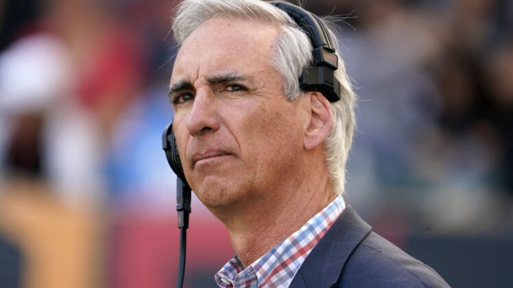 Feb 16, 2020; Carson, California, USA; XFL president Oliver Luck attends the game between the LA Wildcats and the Dallas Renegades Dignity Health Sports Park. Mandatory Credit: Kirby Lee-USA TODAY Sports