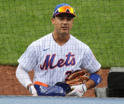 Michael Conforto comes off the field during the inter squad game at Citi Field on July 15, 2020 in preparation for the weekends exhibition games against the New York Yankees.

The New York Mets Workout At Citi Field On July 15 2020 In Preparation For The Weekends Exhibition Games Against The New York Yankees