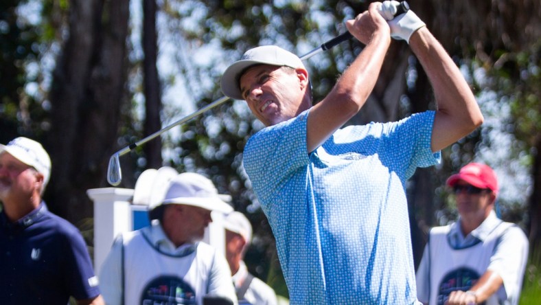 Steven Alker hits the ball during the Chubb Classic's final round on Sunday, Feb. 20, 2022 at the Tibur  n Golf Club in Naples, Fla.

Ndn 20120430 Chubb Classic Final Round 0384